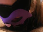 Close up oral sexual intercourse chunky masked spouse sucking his cock